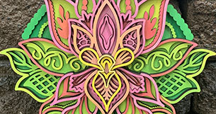 Lotus Layered Wall Art