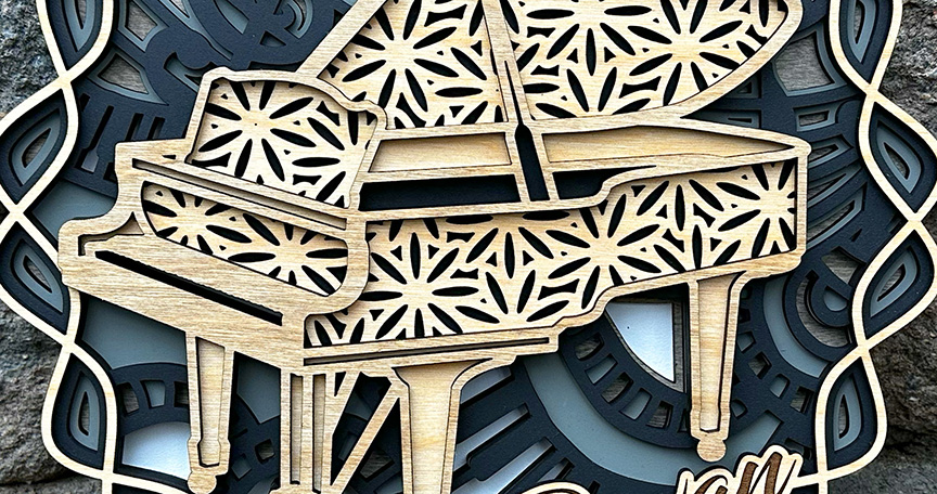 Piano Layered Mandala Plaque