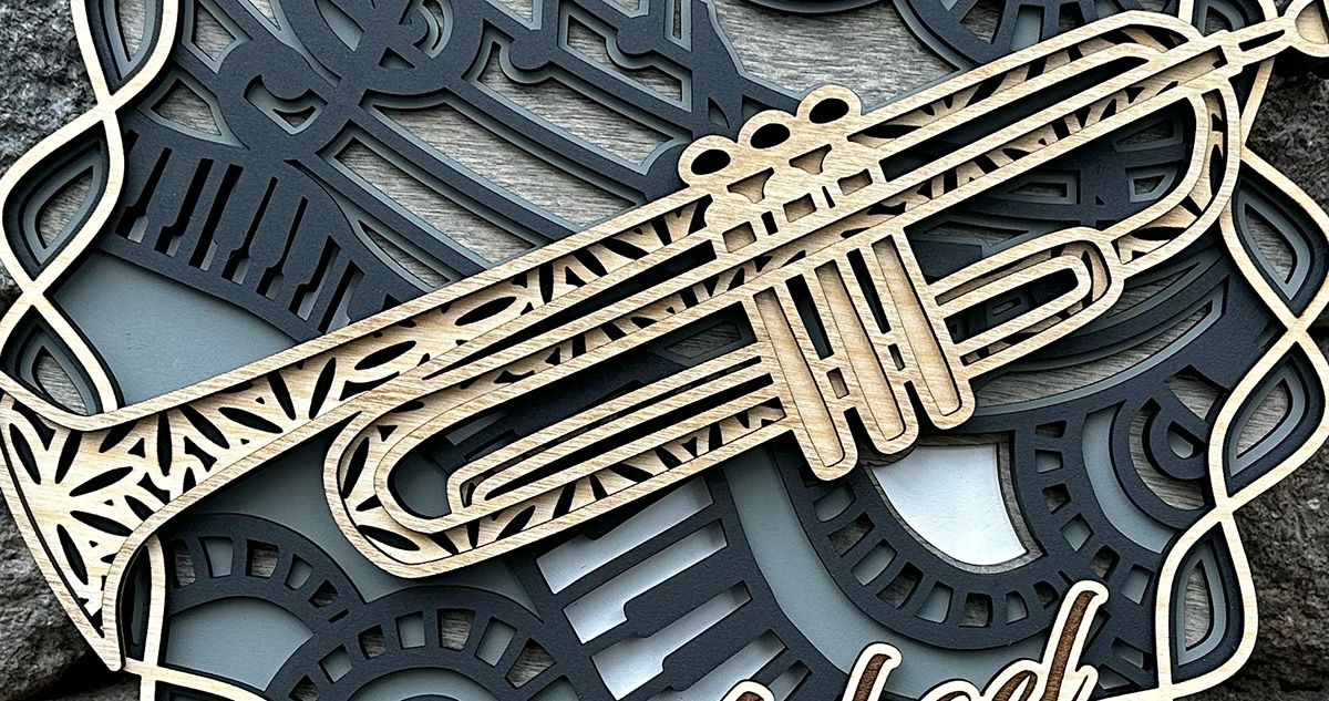 Trumpet Layered Mandala Plaque