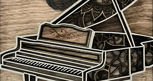 Layered Piano Mandala Plaque