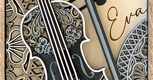 Layered Violin Mandala Plaque